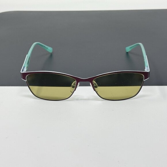 BUM EQUIPMENT  DARLING Eyeglasses Frame Womens 55-16-135 Plum / Mint B.U.M - Picture 1 of 10